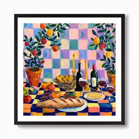 Osteria Del Terrazzo Trattoria Italian Food Kitchen Art Print