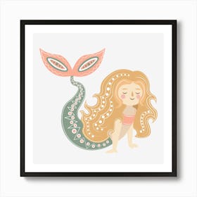 Boho Mermaid Art Print