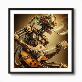 Steampunk Robot Art Print