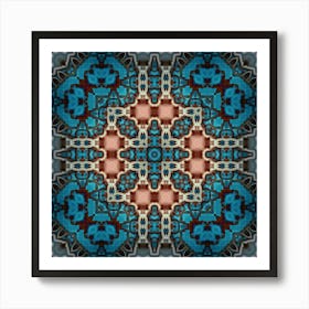 The Blue Decor Is A Wonderful Pattern 3 Art Print