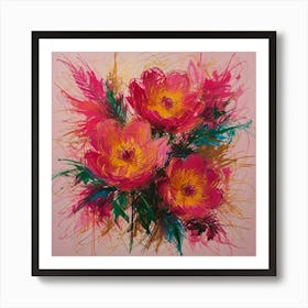 Pink Peonies Art Print