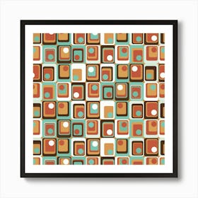 Retro Pattern 1970s Art Print