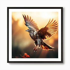 Eagle In Flight, A Bird Soaring Freely In The Sky Representing Freedom And Boundless Possibilities 4 Poster