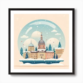 Geneva Switzerland Snowglobe Art Print