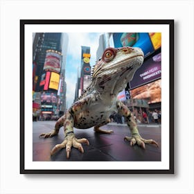 Times Square Lizard Art Print