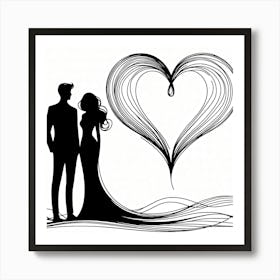 Creative Love And Relationship Illustration 120 Art Print