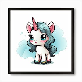 Cute Unicorn 45 Art Print