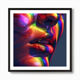 Rainbow Paint Art Print