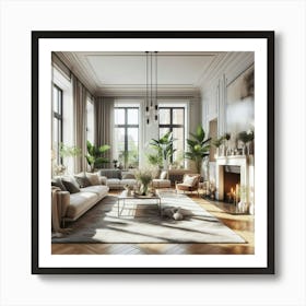 Modern Living Room 3 Art Print