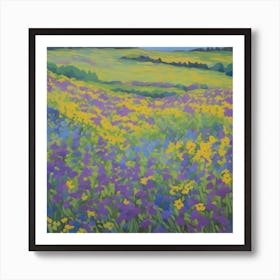 Field Of Irises Art Print