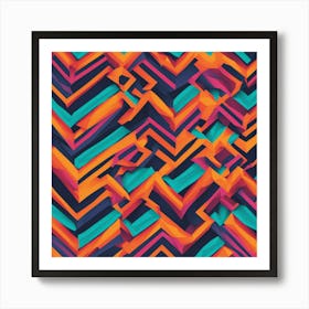 Abstract Geometric Pattern Art Print