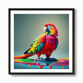 Colorful Parrot Art Print