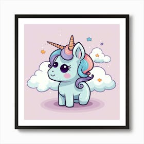 Cute Unicorn 587 Art Print