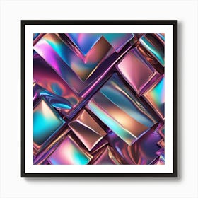 3d Holographic Background Art Print