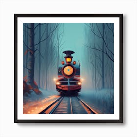 Train In The Woods Art Print