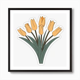 Bunch of Tulips Art Print