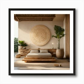 Ultra Realistic Photo Of Bali Inspired Cream Stone (6) Art Print