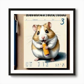 Hamster Calendar Póster