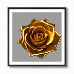 Golden Rose Art Print
