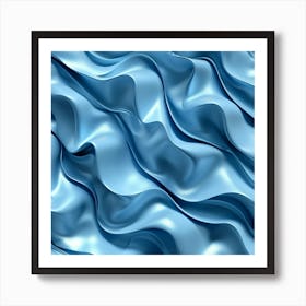 Blue Silk Background 1 Art Print