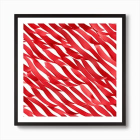 Red Ribbon Background Art Print