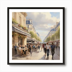 Paris Street Scene.1 Art Print