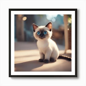 Siamese Cat Art Print