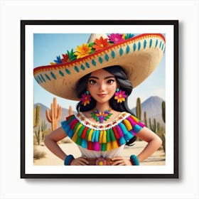 Mexican Girl 68 Art Print