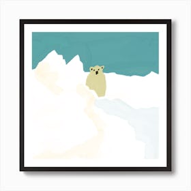 Polar Bear in the Snow Art Print