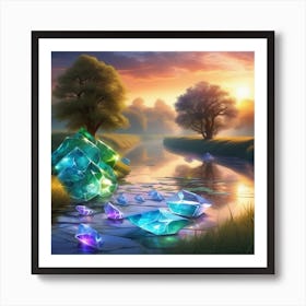 Crystals In The River Art Print