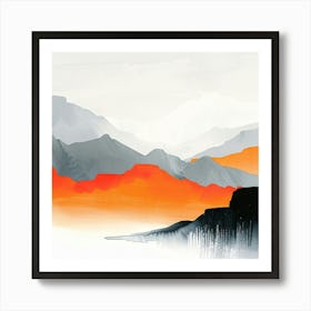 Abstract Mountain Landscape 1 Art Print