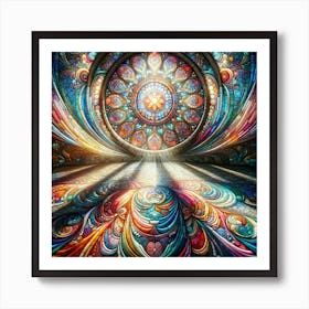 Psychedelic Stained Glass Art Print