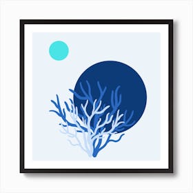Coral Reef - Deep Blue Art Print