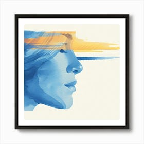 Woman'S Face 4 Art Print