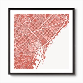 Barcelona Pink Art Print