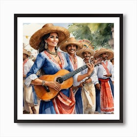 Mexican Dancers 7 Art Print