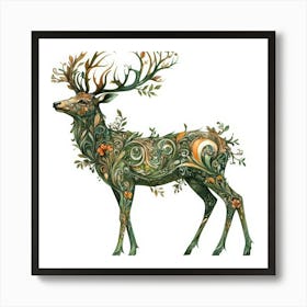 Deer. Generated AI. Wall Art Print Art Print