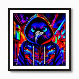 Psychedelic Magpie Art Print