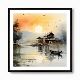 Oil painting Art Print