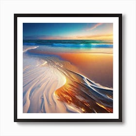 Sunset On The Beach 69 Art Print