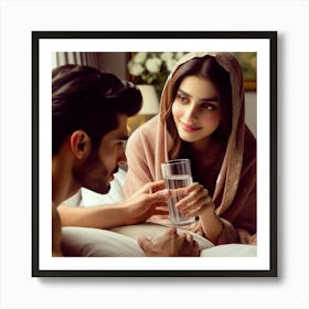 Pakistani Couple In Bed Art Print