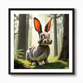 Rabbit In The Forest 146 Art Print