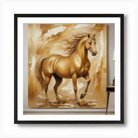 Golden Horse 11 Art Print