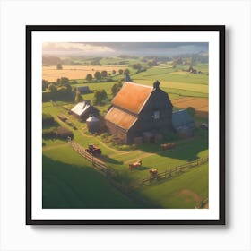 Farm In The Countryside 21 Art Print