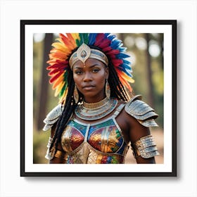 African American Woman In Costume Art Print