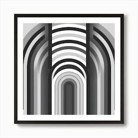 Black And White Abstract Abstract Art Print