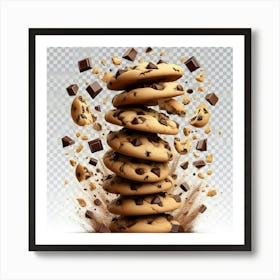 Chocolate Chip Cookie Explosion 1 Art Print