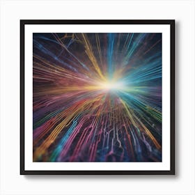 Abstract Rays Of Light 14 Art Print