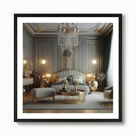 Rococo Bedroom Art Print