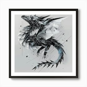 Geometric Dragon Art Print